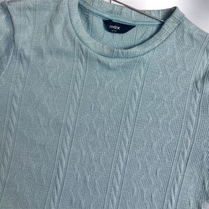 Max - Light Blue Knit Top