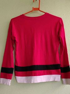 Red &amp; Black Striped Pullover