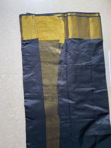 🖤New Unused Elegant Black &amp; Gold Saree🖤