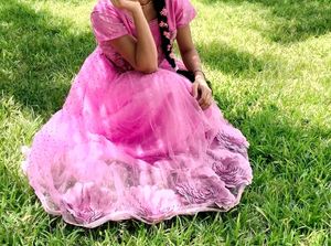 Elegant Pink Party Gown