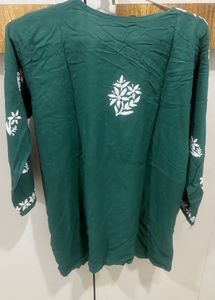 Green Embroidered Kurti