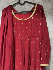 Indya Maroon Anarkali 🪷