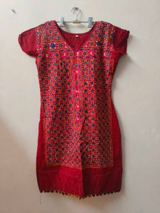 Mirror Work Embroidery Kurti