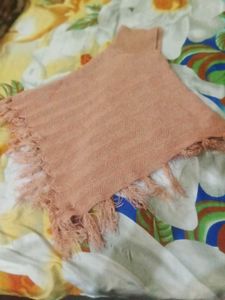 Stylish Fringed Shawl top for girls