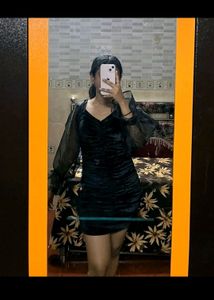 Black Velvet Mini Dress