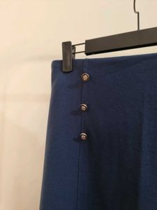 Elegant Blue Midi Skirt