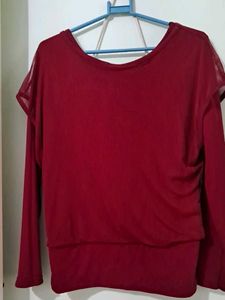 Maroon top
