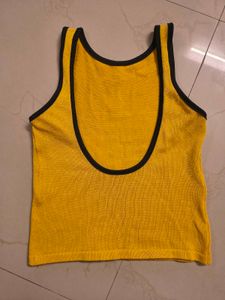 Yellow Backless Top