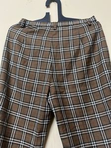 Brown Plaid Trousers