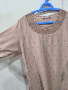 Peach Festive Kurti.