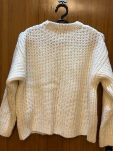 White Knit Pullover