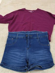 Ginger Top And Shorts In All Good Condition