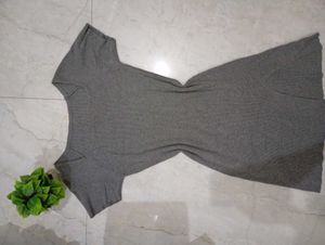 Gray Knit Mini Dress