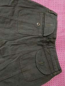 Olive Green Cargo Pants - 28 inches