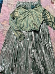 Indya Crop Top And Skirt Set