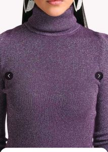 Sparkling Purple Turtleneck Sweater💜
