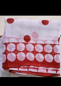 Red Polka Saree