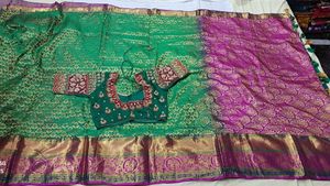 Gorgeous Green & Pink Saree