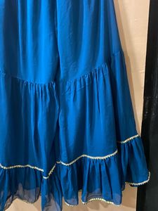 Elegant Blue Embellished Kurta