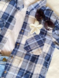 Blue Plaid Shirt