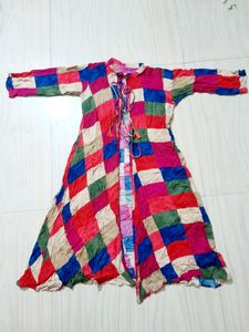 Colorful Patchwork Duster Cardigan