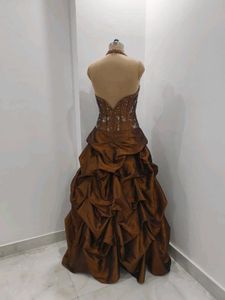 Elegant Brown Ethnic Gown
