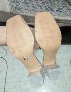 Rhinestone Clear Heels