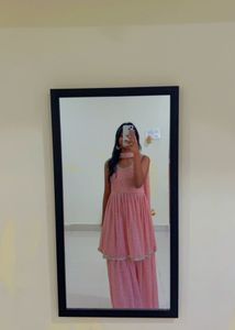 Pink Printed Sharara Set with dupatta