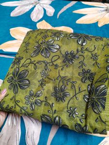 Olive Printed Saree (Women&#39;s)