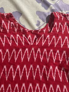 Red &amp; White Kurta