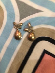 Pink Butterfly Drop Earrings