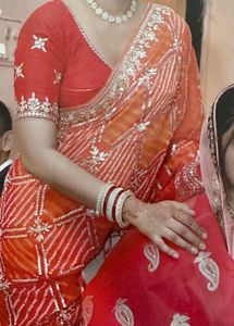 Elegant Orange Saree
