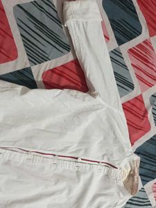 Chinese Collar White Luxury Shirt And Adidas Jeans