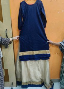 Elegant Navy Blue Kurta Set