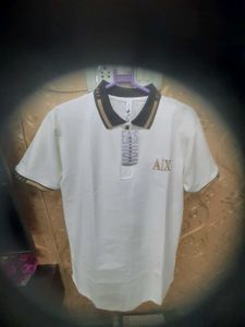 Armani Exchange White Polo