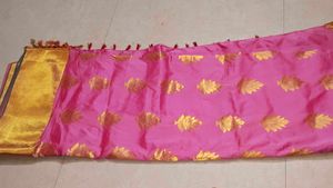 Pink &amp; Gold Saree