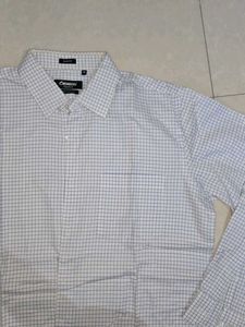 Blue Checkered White Formal Shirt