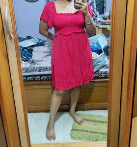 Red Fit And Flare Dress