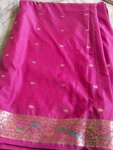 Pink Banarasi Silk Saree