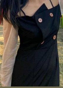Elegant Black Midi Dress