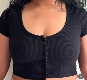 2 Black Cropped Top
