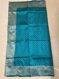 Elegant Teal Saree - cyan sarees new