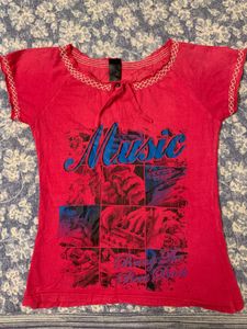 Pink Music Graphic Tee