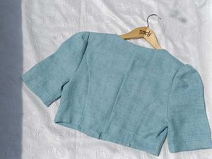 Korean Cropped Blazer Top 💙