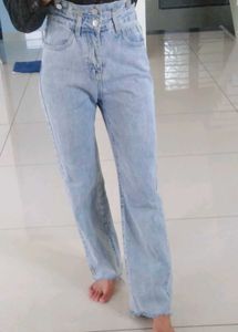 Denim Stylish Belt High Waisted Jeans