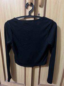 Black Long Sleeve Top- S