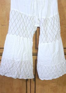 Cotton Sharara White For Women Party Wear