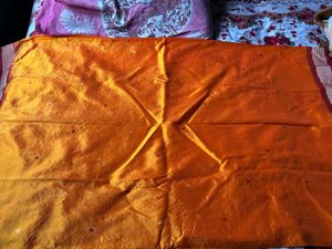 Orange And Maroon  Saree