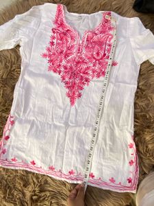 Pure Cotton Embroidered Short Kurti