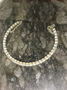 Silver Tone Rhinestone Choker Necklace